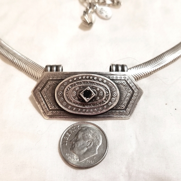 Vtg Designer signed Rare Marjorie Baer Deco Style Necklace - Picture 5 of 8